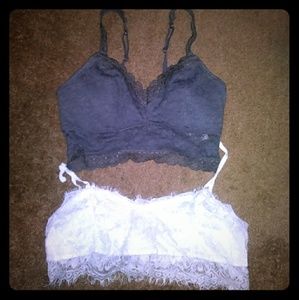 Hollister bralette with cute white bralette